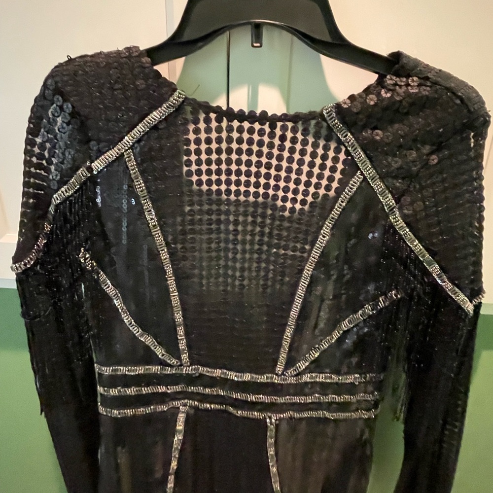 Black Sequin Bandage Dress